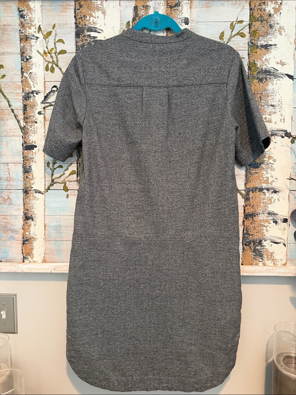 Banana Republic Heather Gray Short-Sleeve Tunic Dress - Picture 5 of 7